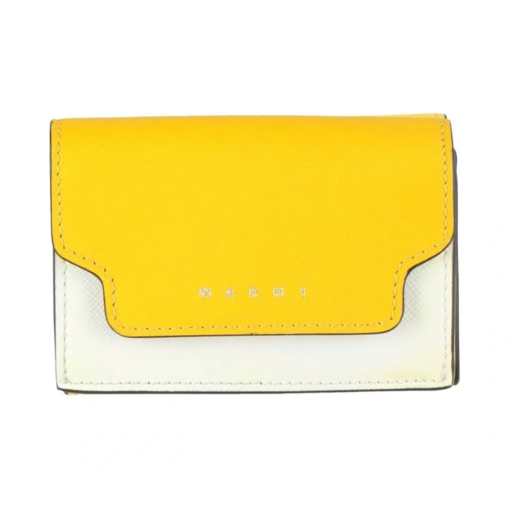 MARNI Saffiano Leather Tri-Fold Wallet